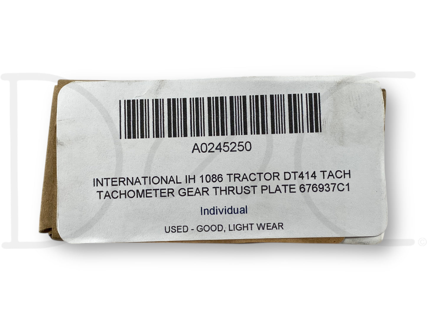 International IH 1086 Tractor Dt414 Tach Tachometer Gear Thrust Plate 676937C1