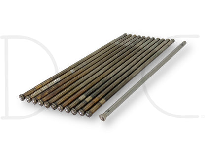1976 International IH 1086 Tractor Dt414 Diesel Push Rod Set (12) Rods 11-7/16"