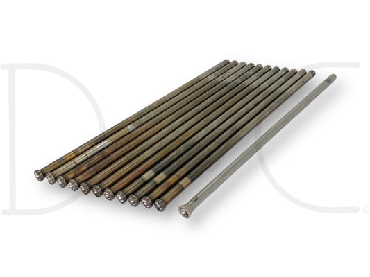 1976 International IH 1086 Tractor Dt414 Diesel Push Rod Set (12) Rods 11-7/16"