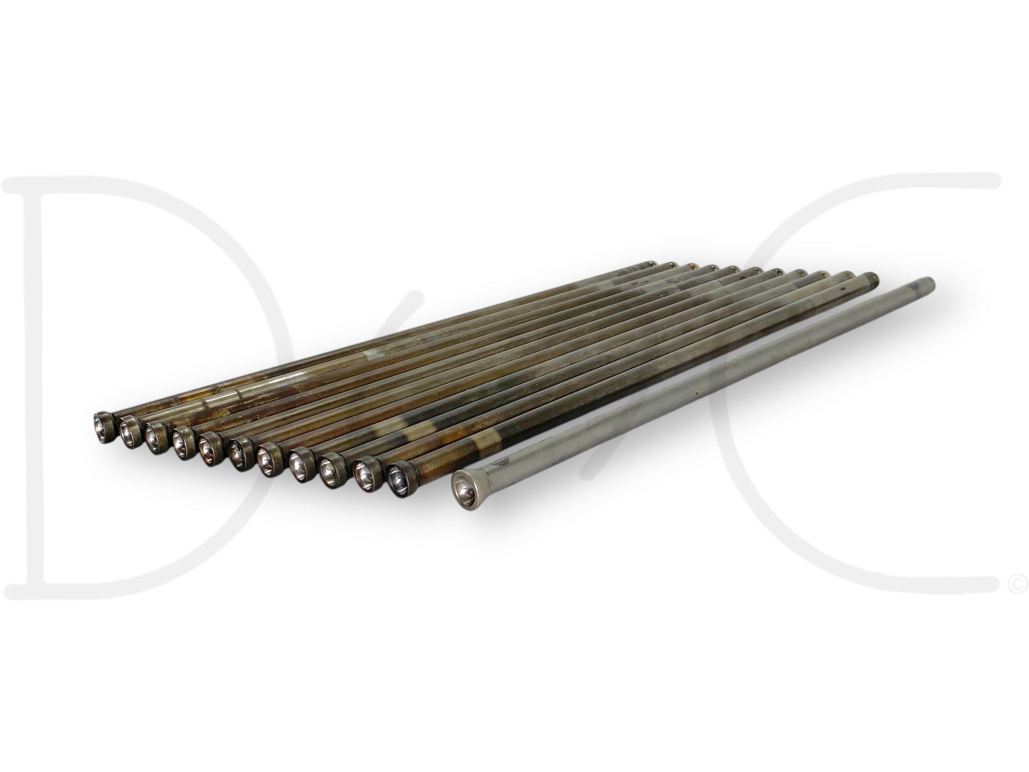 1976 International IH 1086 Tractor Dt414 Diesel Push Rod Set (12) Rods 11-7/16"