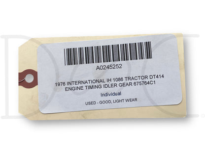 1976 International IH 1086 Tractor Dt414 Engine Timing Idler Gear 675764C1