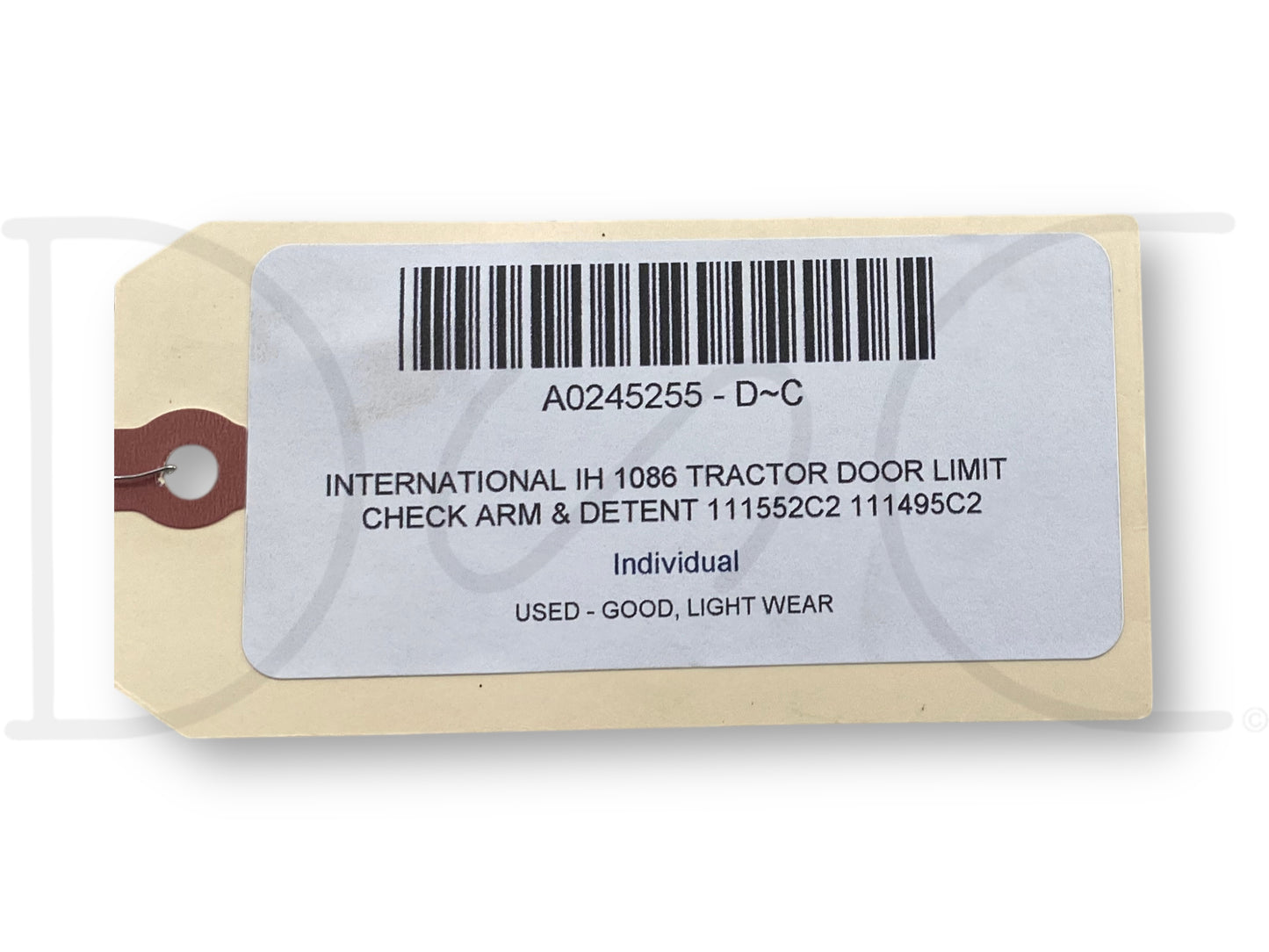 International IH 1086 Tractor Door Limit Check Arm & Detent 111552C2 111495C2