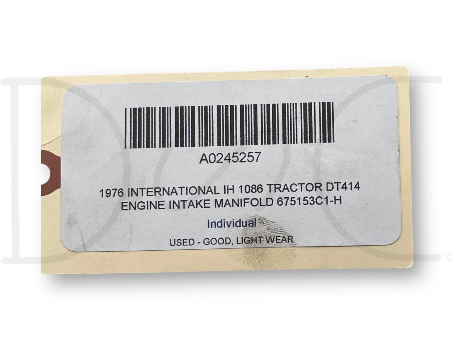 1976 International IH 1086 Tractor Dt414 Engine Intake Manifold 675153C1-H