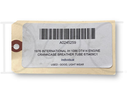 1976 International IH 1086 Dt414 Engine Crankcase Breather Tube 675409C1