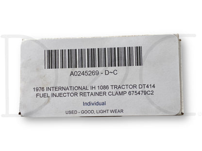 1976 International IH 1086 Tractor Dt414 Fuel Injector Retainer Clamp 675479C2
