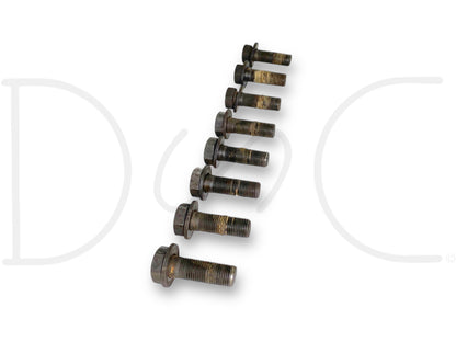 1976 International IH 1086 Tractor Dt414 Flywheel To Crankshaft Bolt Set (8)
