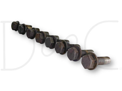 1976 International IH 1086 Tractor Dt414 Flywheel To Crankshaft Bolt Set (8)