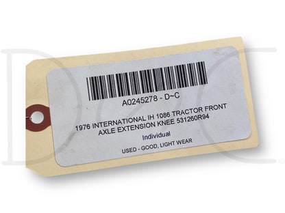 1976 International IH 1086 Tractor Front Axle Extension Knee 531260R94