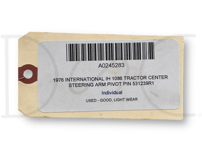 1976 International IH 1086 Tractor Center Steering Arm Pivot Pin 531239R1