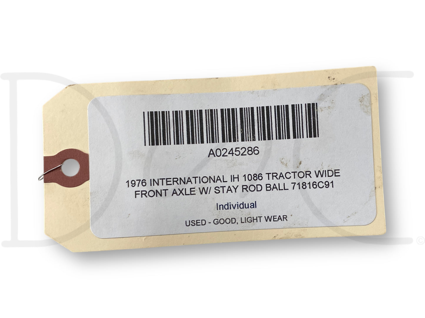 1976 International IH 1086 Tractor Wide Front Axle W/ Stay Rod Ball 71816C91