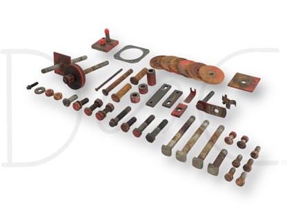 1976 International IH 1086 Tractor Misc Hardware Lot Bolts Washers Bushings Pins