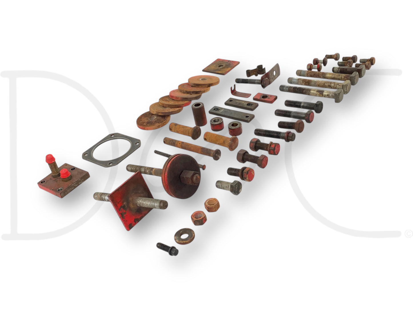 1976 International IH 1086 Tractor Misc Hardware Lot Bolts Washers Bushings Pins