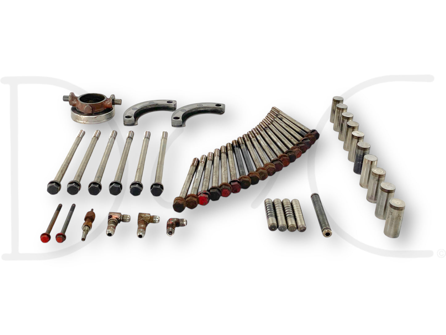 1976 International IH 1086 Tractor Hardware Lot Head Bolts Fittings Misc Parts