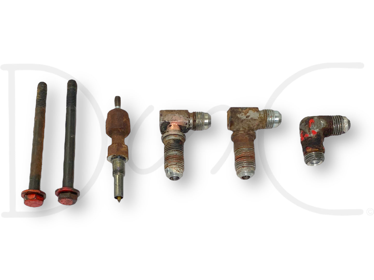 1976 International IH 1086 Tractor Hardware Lot Head Bolts Fittings Misc Parts