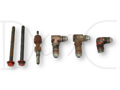 1976 International IH 1086 Tractor Hardware Lot Head Bolts Fittings Misc Parts