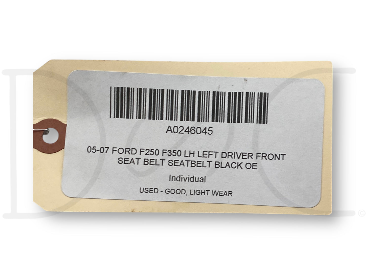 05-07 Ford F250 F350 LH Left Driver Front Seat Belt Seatbelt Black OE