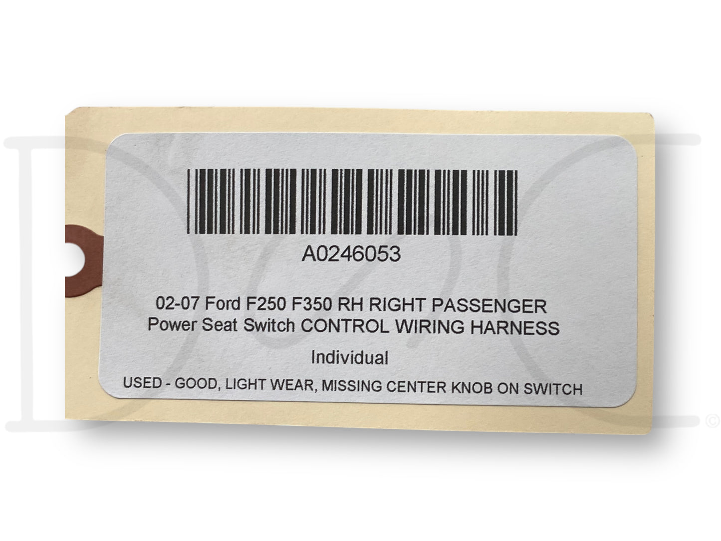 02-07 Ford F250 F350 RH Right Passenger Power Seat Switch Control Wiring Harness