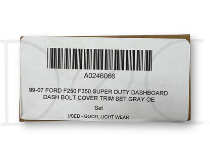 99-07 Ford F250 F350 Super Duty Dashboard Dash Bolt Cover Trim Set Gray OE