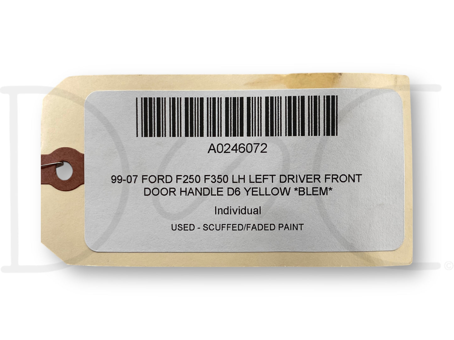 99-07 Ford F250 F350 LH Left Driver Front Door Handle D6 Yellow *Blem*