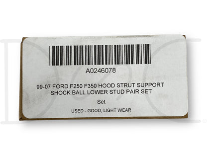 99-07 Ford F250 F350 Hood Strut Support Shock Ball Lower Stud Pair Set