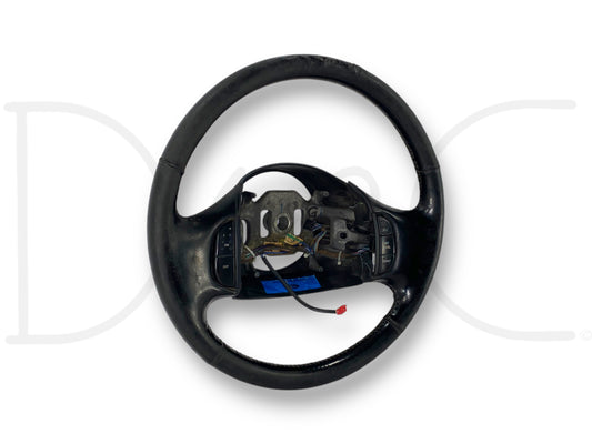 05-07 Ford F250 F350 Steering Wheel W/ Cruise Control Black Leather OEM *Blem*