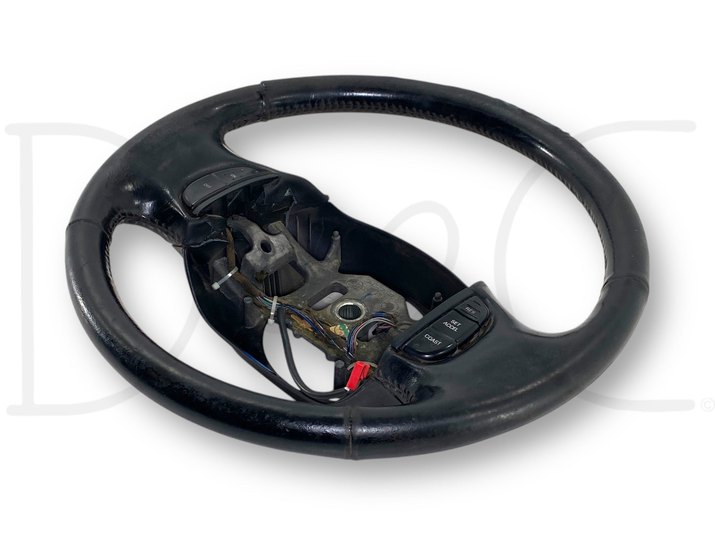 05-07 Ford F250 F350 Steering Wheel W/ Cruise Control Black Leather OEM *Blem*