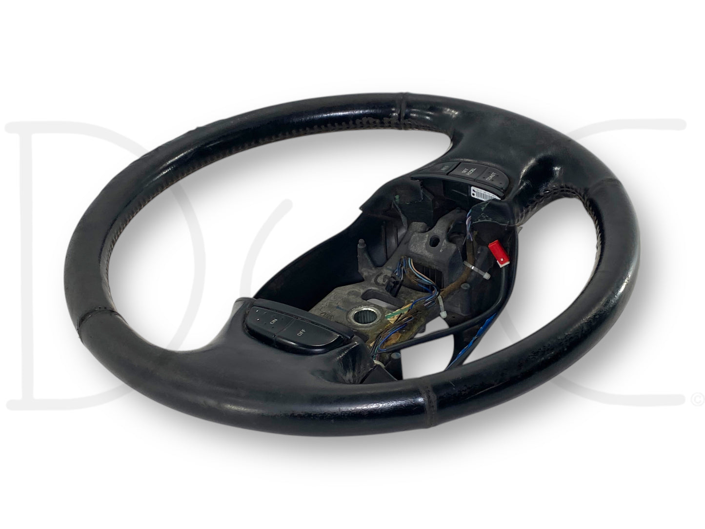 05-07 Ford F250 F350 Steering Wheel W/ Cruise Control Black Leather OEM *Blem*
