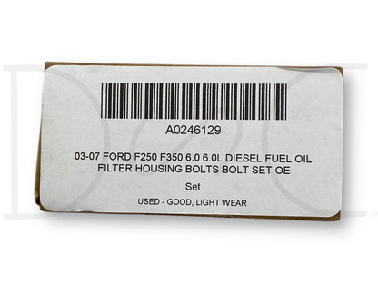 03-07 Ford F250 F350 6.0 6.0L Diesel Fuel Oil Filter Housing Bolts Bolt Set OE
