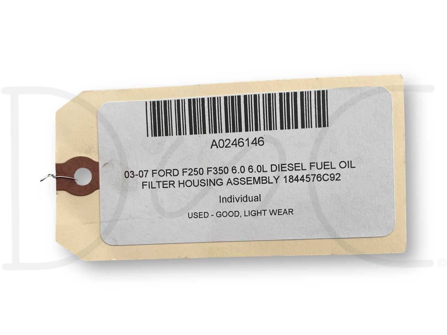 03-07 Ford F250 F350 6.0 6.0L Diesel Fuel Oil Filter Housing Assembly 1844576C92