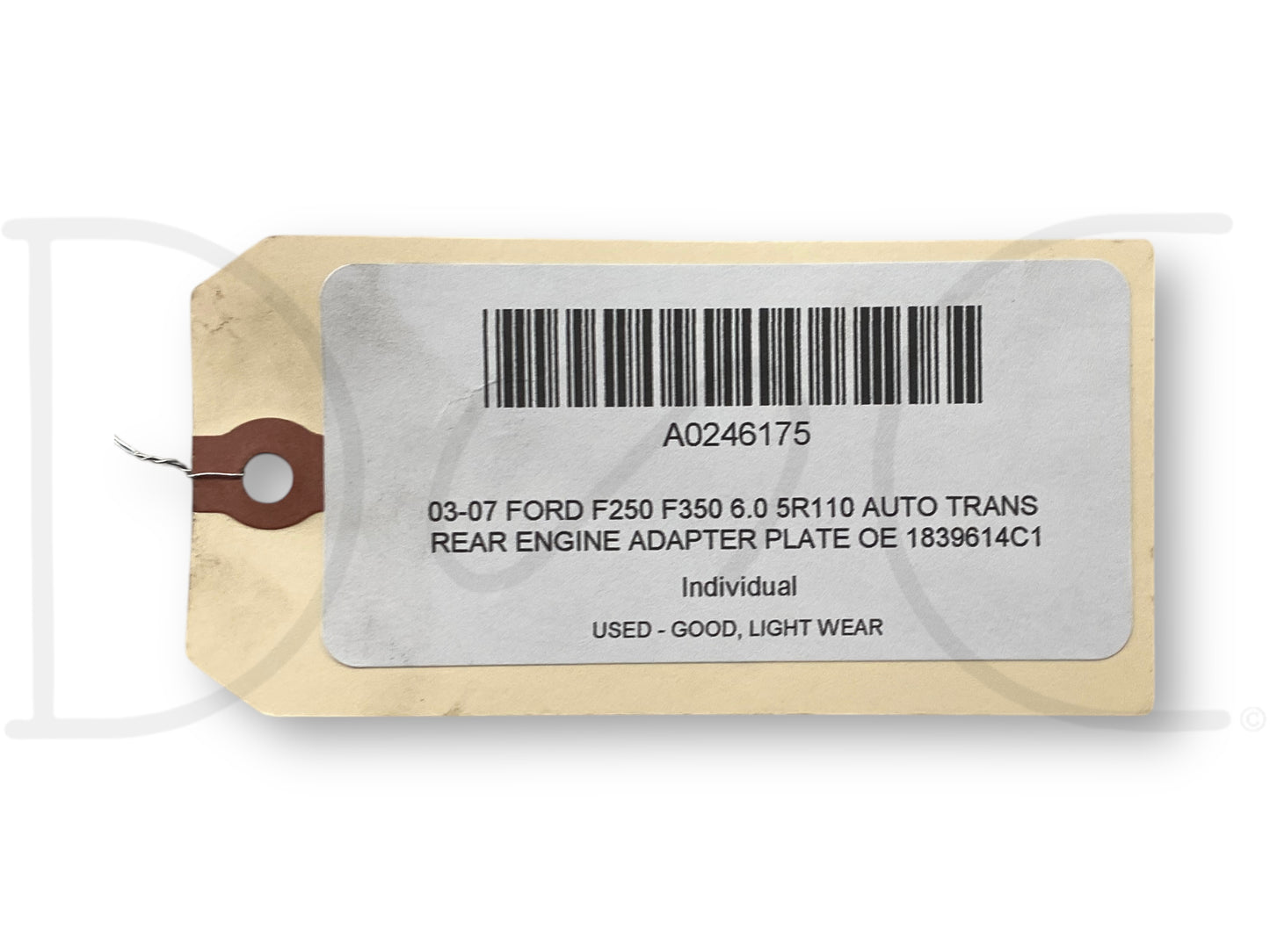 03-07 Ford F250 F350 6.0 5R110 Auto Trans Rear Engine Adapter Plate OE 1839614C1