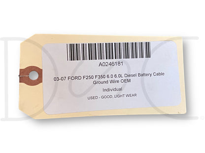 03-07 Ford F250 F350 6.0 6.0L Diesel Battery Cable Ground Wire OEM