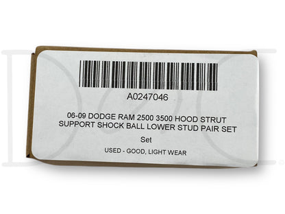 06-09 Dodge Ram 2500 3500 Hood Strut Support Shock Ball Lower Stud Pair Set