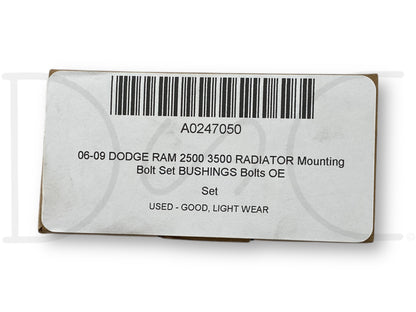 06-09 Dodge Ram 2500 3500 Radiator Mounting Bolt Set Bushings Bolts OE