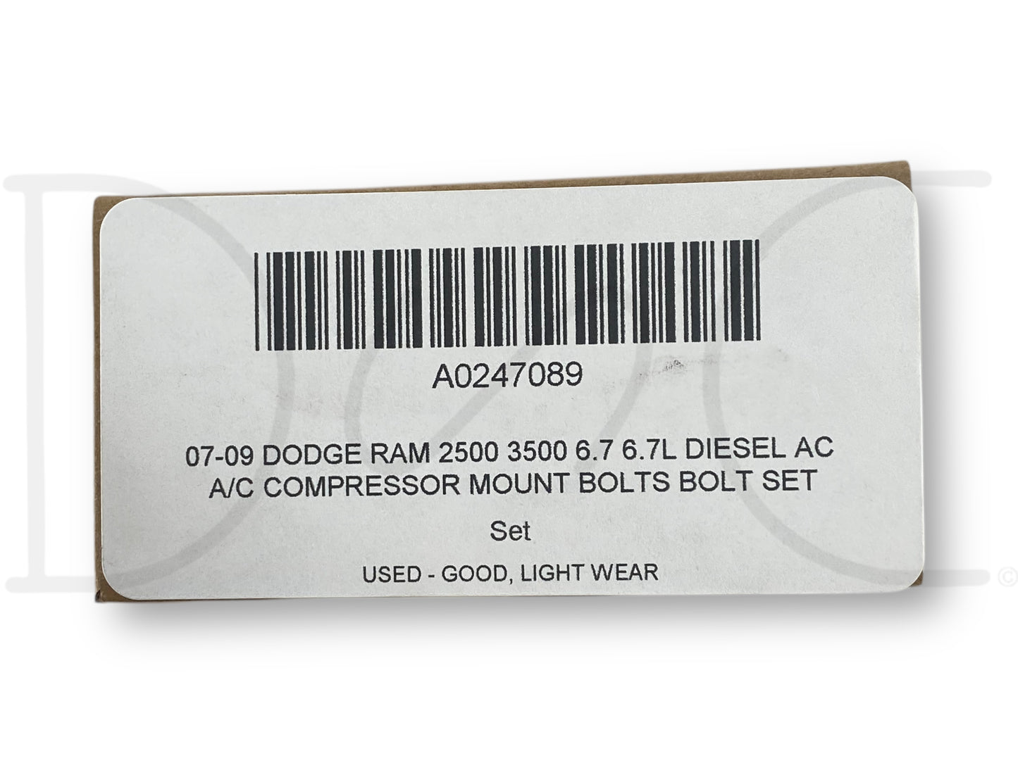 07-09 Dodge Ram 2500 3500 6.7 6.7L Diesel Ac A/C Compressor Mount Bolts Bolt Set