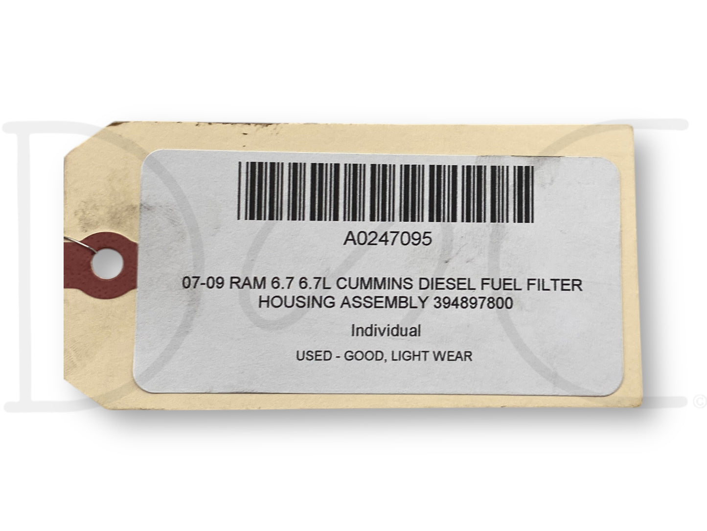 07-09 Ram 6.7 6.7L Cummins Diesel Fuel Filter Housing Assembly 394897800