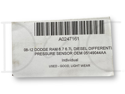 08-12 Dodge Ram 6.7 6.7L Diesel Differential Pressure Sensor OEM 05149044Aa