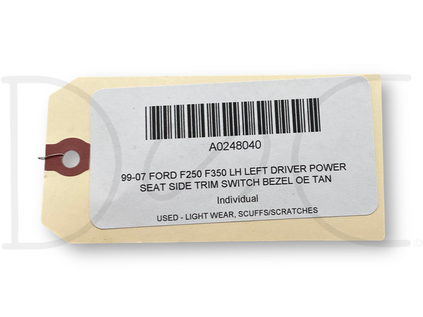 99-07 Ford F250 F350 LH Left Driver Power Seat Side Trim Switch Bezel OE Tan