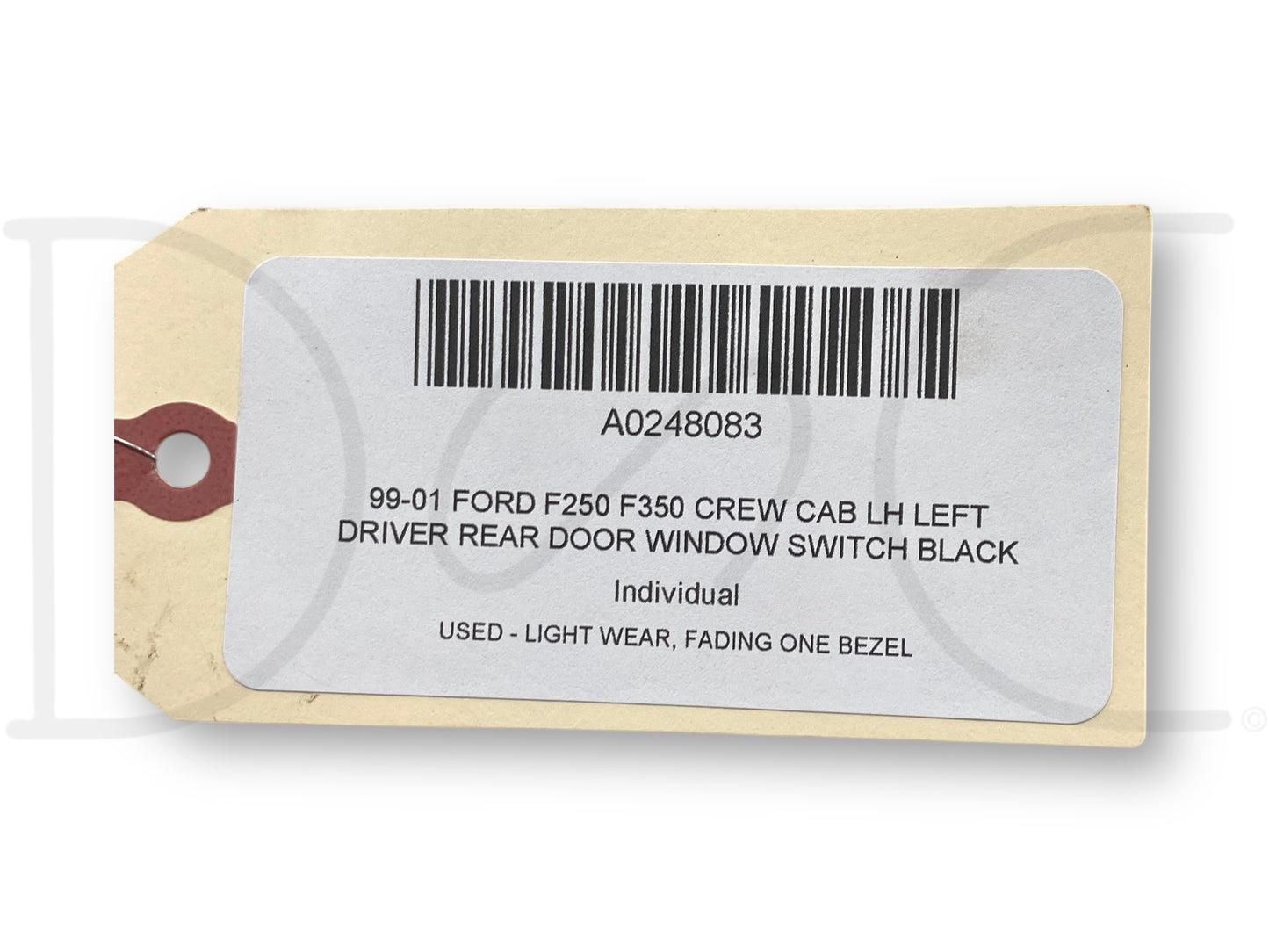 99-01 Ford F250 F350 Crew Cab LH Left Driver Rear Door Window Switch Black OEM