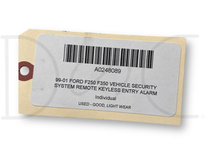 99-01 Ford F250 F350 Vehicle Security System Remote Keyless Entry Alarm Module