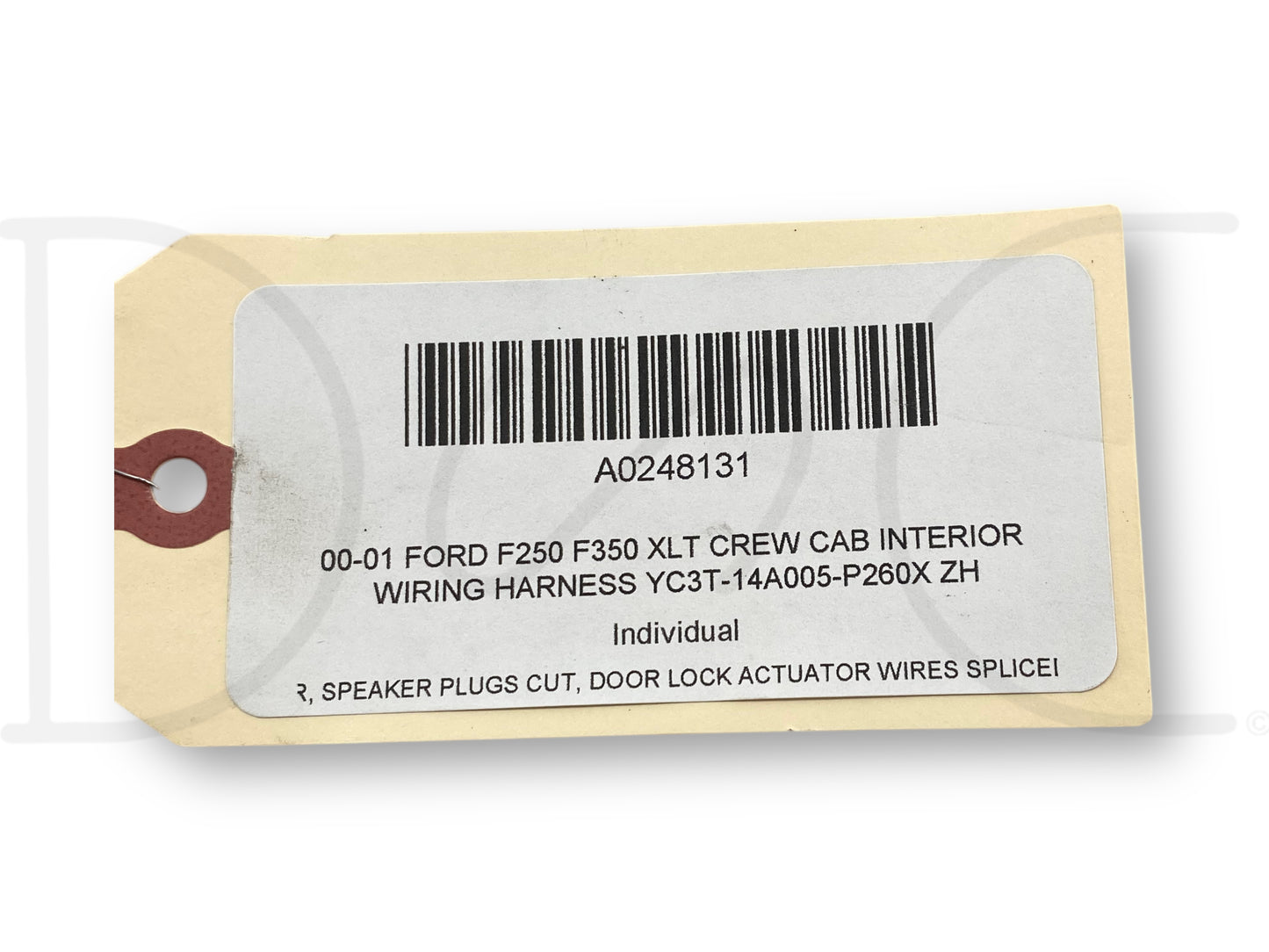 00-01 Ford F250 F350 XLT Crew Cab Interior Wiring Harness YC3T-14A005-P260X Zh