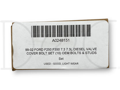 99-02 Ford F250 F350 7.3 7.3L Diesel Valve Cover Bolt Set (10) OEM Bolts & Studs