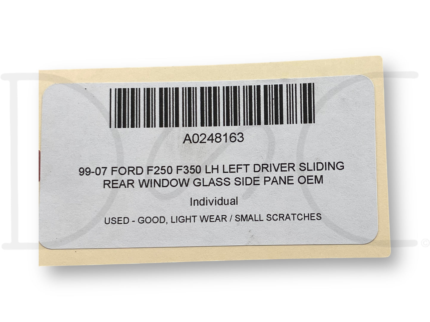 99-07 Ford F250 F350 LH Left Driver Sliding Rear Window Glass Side Pane OEM
