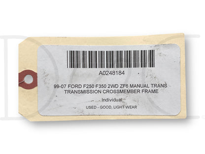 99-07 Ford F250 F350 2WD ZF6 Manual Trans Transmission Crossmember Frame