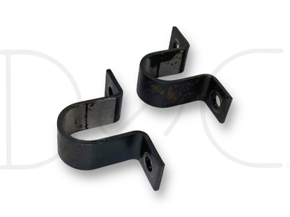99-04 Ford F250 F350 2WD Front Axle Sway Bar Bushing Brackets Bracket Set OE
