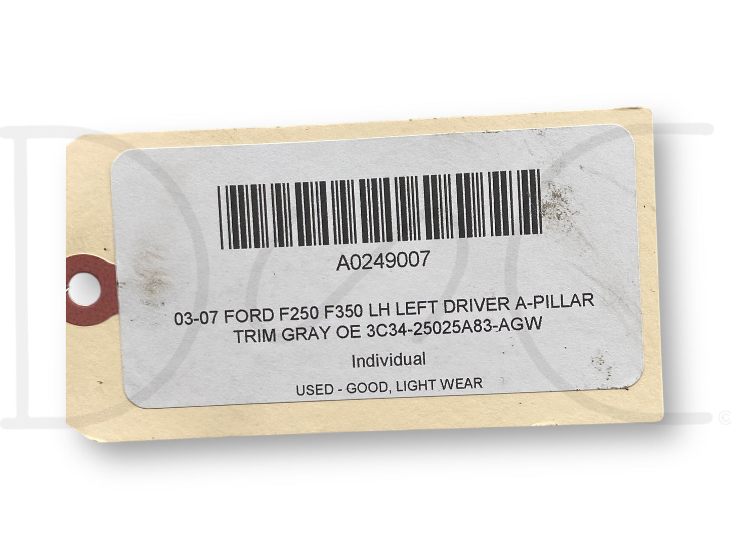 03-07 Ford F250 F350 LH Left Driver A-Pillar Trim Gray OE 3C34-25025A83-Agw