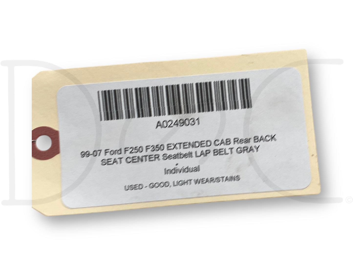 99-07 Ford F250 F350 Extended Cab Rear Back Seat Center Seatbelt Lap Belt Gray