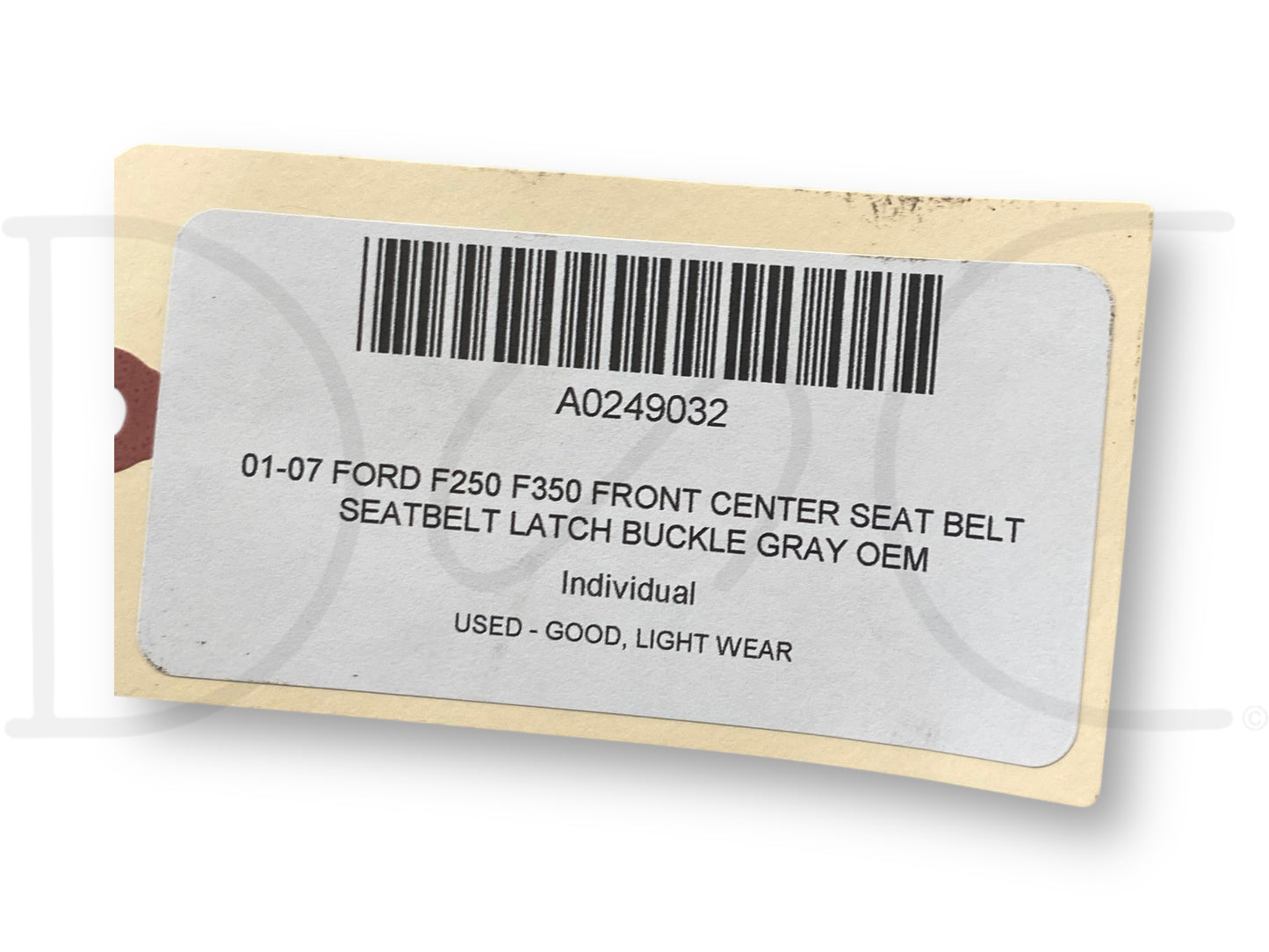 01-07 Ford F250 F350 Front Center Seat Belt Seatbelt Latch Buckle Gray OEM