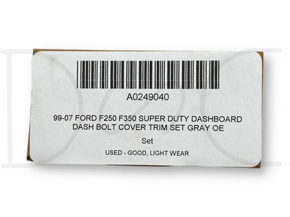 99-07 Ford F250 F350 Super Duty Dashboard Dash Bolt Cover Trim Set Gray OE