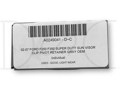 02-07 Ford F250 F350 Super Duty Sun Visor Clip Pivot Retainer Gray OEM