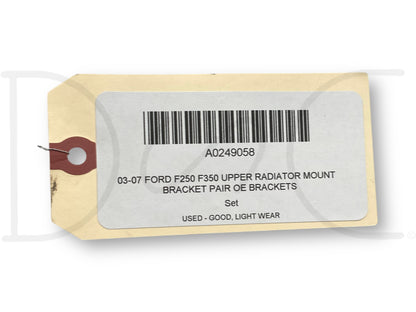 03-07 Ford F250 F350 Upper Radiator Mount Bracket Pair OE Brackets